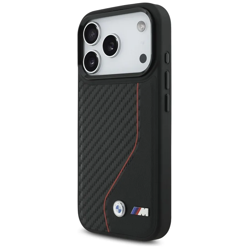 Kaitseümbris M Carbon Line & Logo MagSafe iPhone 17 Pro jaoks, punane
