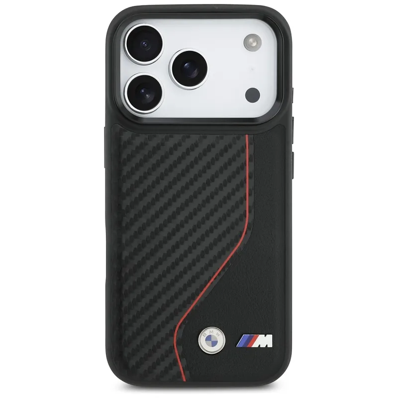 Kaitseümbris M Carbon Line & Logo MagSafe iPhone 17 Pro jaoks, punane