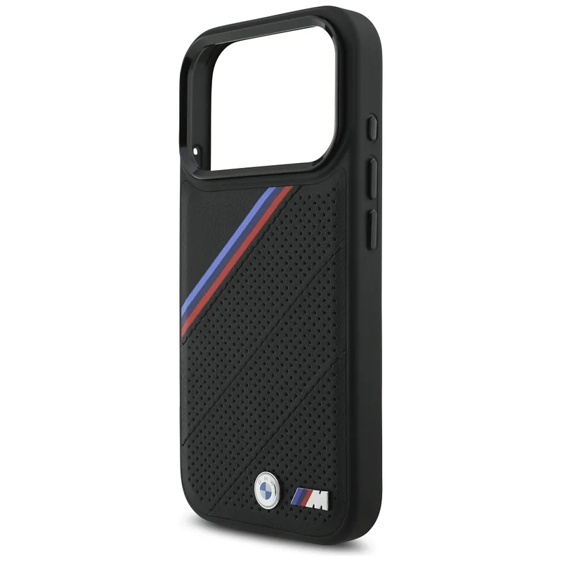 BMW M Tricolor Metallist Logo MagSafe Korpus iPhone 17 Pro jaoks Must
