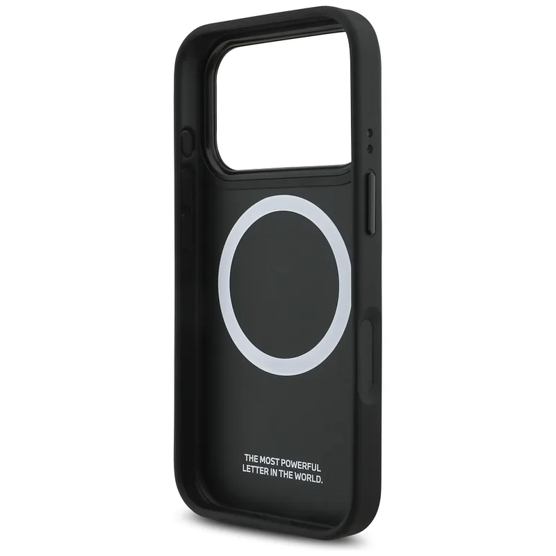 BMW M Tricolor Metallist Logo MagSafe Korpus iPhone 17 Pro jaoks Must