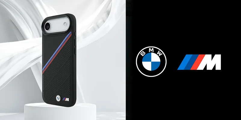 BMW M Tricolor Metallist Logo MagSafe Korpus iPhone Air jaoks Must