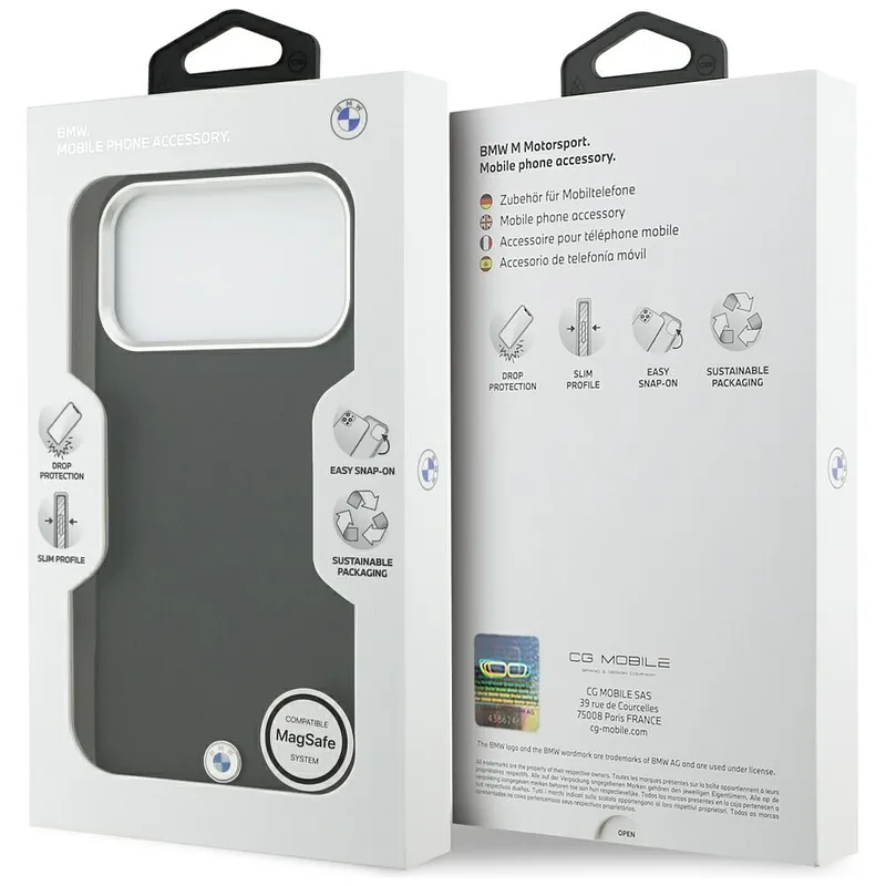 Täisümbrisega metallist MagSafe ümbris iPhone 17 Pro Maxi jaoks, must