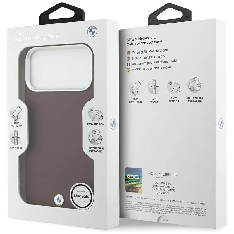 Täisümbrisega metallist MagSafe kaitseümbris iPhone 17 Pro Max punane
