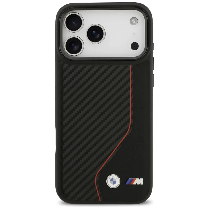 Kaitseümbris M Carbon Line & Logo MagSafe iPhone 17 Pro Maxi jaoks, punane