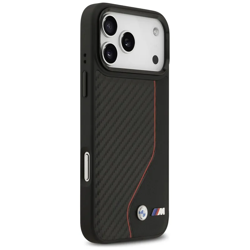 Kaitseümbris M Carbon Line & Logo MagSafe iPhone 17 Pro Maxi jaoks, punane
