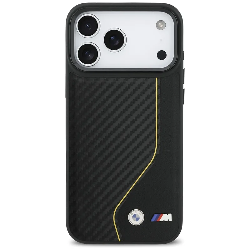 Kaitseümbris M Carbon Line & Logo MagSafe iPhone 17 Pro Max jaoks kollane