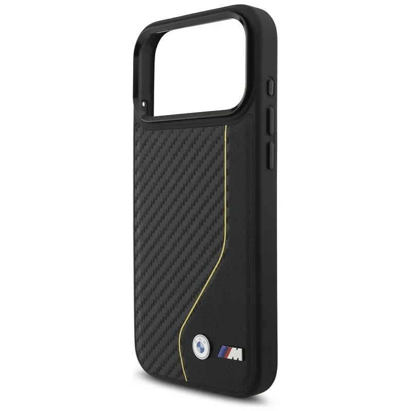 Kaitseümbris M Carbon Line & Logo MagSafe iPhone 17 Pro Max jaoks kollane