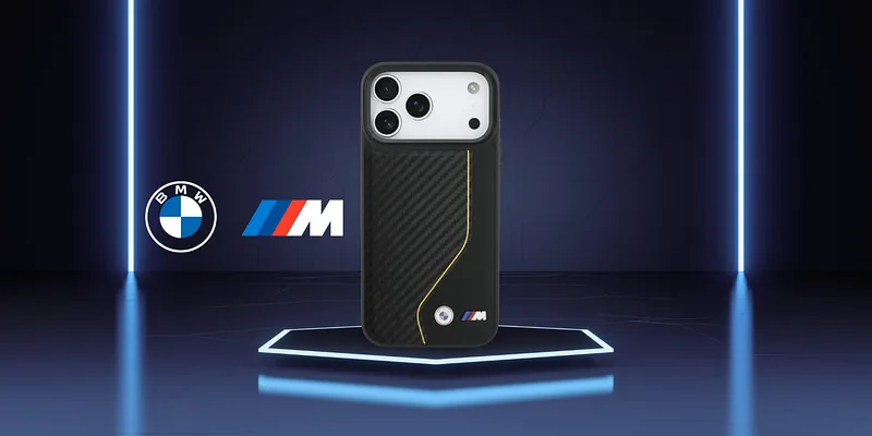 Kaitseümbris M Carbon Line & Logo MagSafe iPhone 17 Pro Max jaoks kollane