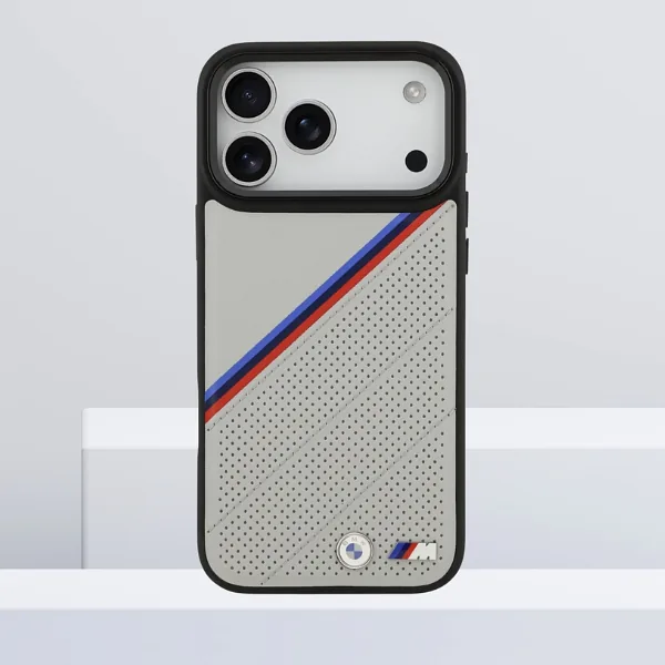 BMW M Tricolor Metallist Logo MagSafe Korpus iPhone 17 Pro Max jaoks, Hall