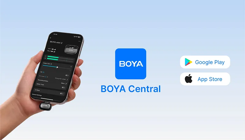 Boya juhtmevaba mikrofon mini 2-01 Lightning/USB-C, lunar silver