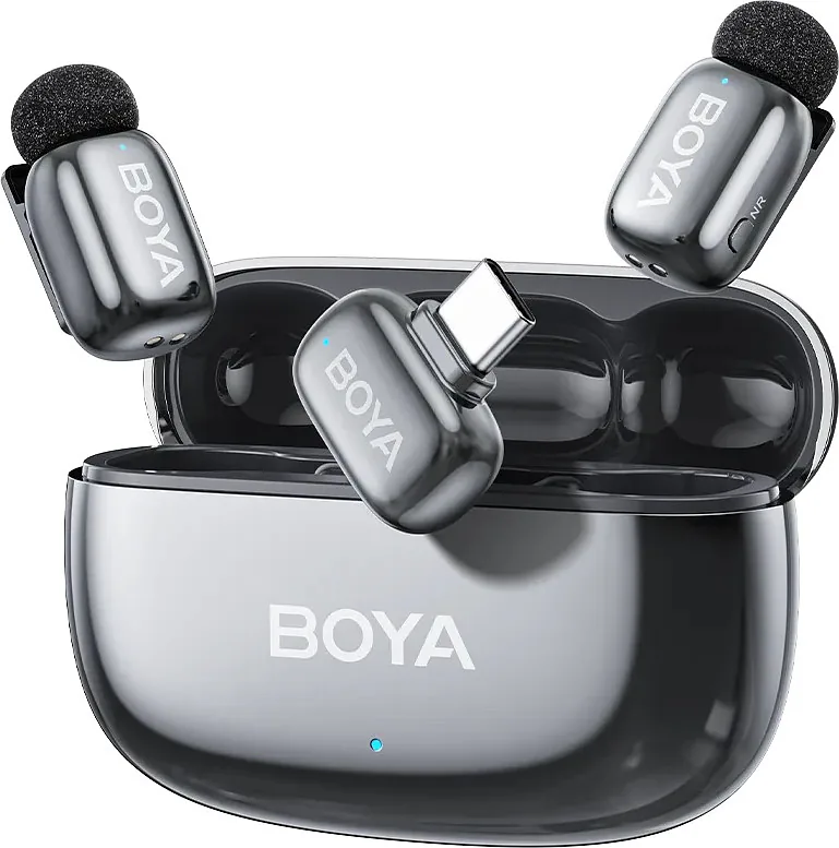 Boya juhtmevaba mikrofon mini 2-02 USB-C, lunar silver