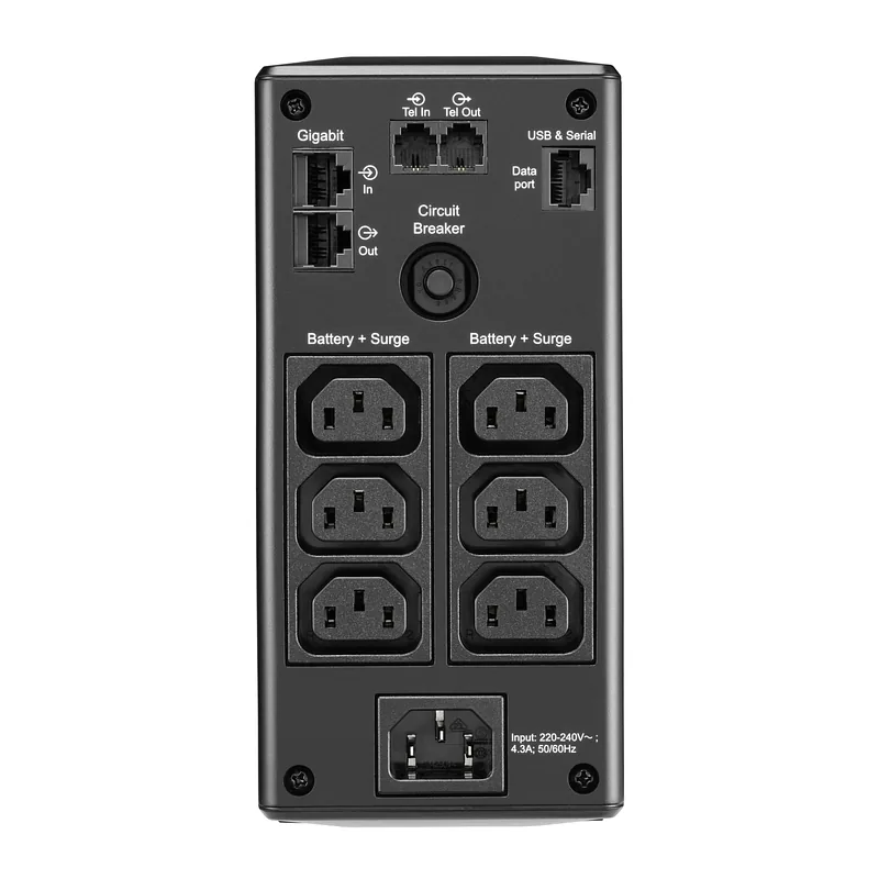 APC BR900MI puhvertoiteallikas (UPS) Liini-interaktiivne 0,9 kVA 540 W 6 vahelduvvoolu kontakt