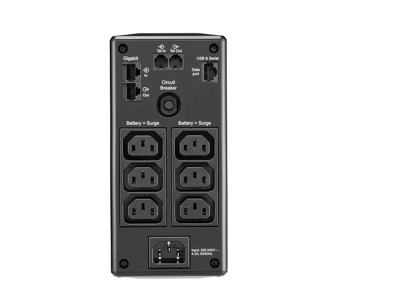APC BR900MI puhvertoiteallikas (UPS) Liini-interaktiivne 0,9 kVA 540 W 6 vahelduvvoolu kontakt
