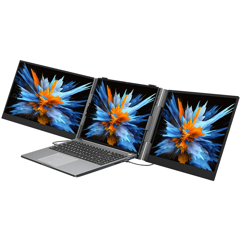 Portable monitor Blackview DCM6 Dual Screen 14inch 1920×1080 16:9 LCD 60Hz IPS 178 USB-C 3.1×3 for 13-17.3 inch laptops352.2×237.43×15.9mm Grey Black