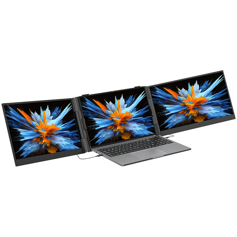 Portable monitor Blackview DCM6 Dual Screen 14inch 1920×1080 16:9 LCD 60Hz IPS 178 USB-C 3.1×3 for 13-17.3 inch laptops352.2×237.43×15.9mm Grey Black