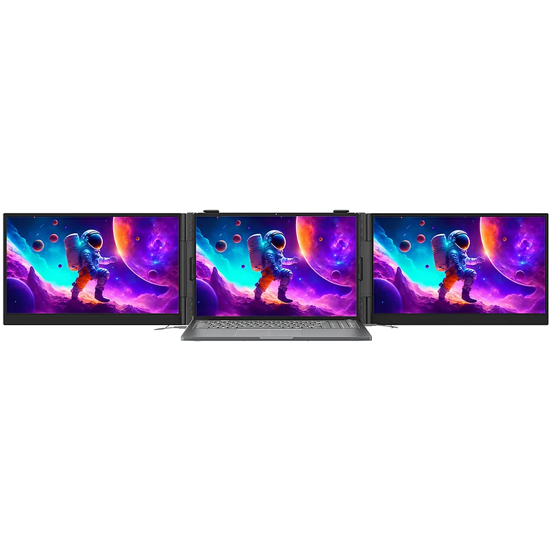 Portable monitor Blackview DCM8 Dual Screen 15.3inch 1920×1200 16:9 LCD 60Hz IPS 178 USB-C 3.1×3 364.4×237.43x21mm Grey Black