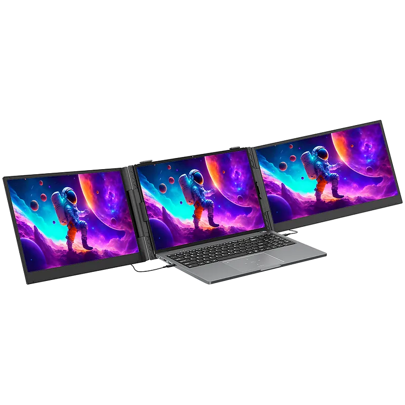 Portable monitor Blackview DCM8 Dual Screen 15.3inch 1920×1200 16:9 LCD 60Hz IPS 178 USB-C 3.1×3 364.4×237.43x21mm Grey Black