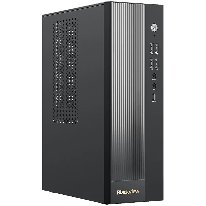 Blackview Desktop NEX60 intel Raptor lake core i5-210H up to 4,8HGz 16/512 WiFi 6 BT 5.2 1xTypeC LAN RJ45 USB 3.0×2 USB 2.0×6 VGAx1 DP1.4×1 HDMI2.0x1 3.5mmx2 Windows 11Pro Black