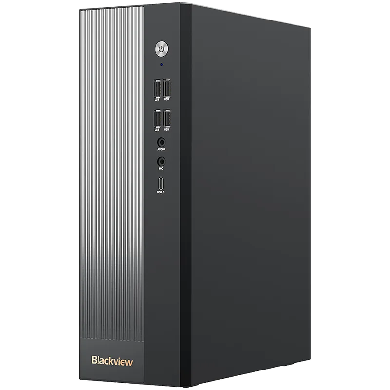 Blackview Desktop NEX60 intel Raptor lake core i5-210H up to 4,8HGz 16/512 WiFi 6 BT 5.2 1xTypeC LAN RJ45 USB 3.0×2 USB 2.0×6 VGAx1 DP1.4×1 HDMI2.0x1 3.5mmx2 Windows 11Pro Black