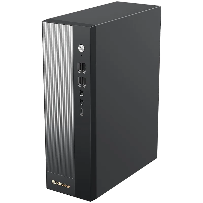 Blackview Desktop NEX60 intel Raptor lake core i5-210H up to 4,8HGz 16/512 WiFi 6 BT 5.2 1xTypeC LAN RJ45 USB 3.0×2 USB 2.0×6 VGAx1 DP1.4×1 HDMI2.0x1 3.5mmx2 Windows 11Pro Black