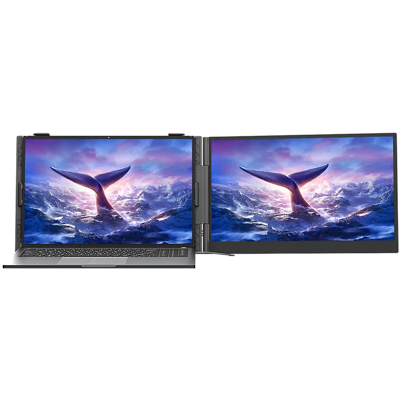 Portable monitor Blackview SCM6 Single Screen 14inch 1920×1080 16:9 LCD 60Hz IPS 178 USB-C 3.1×3 for 13-17.3 inch laptops 332x207x15.6mm Grey Black