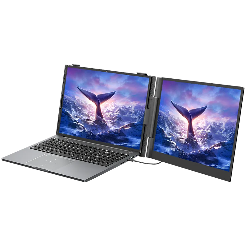 Portable monitor Blackview SCM6 Single Screen 14inch 1920×1080 16:9 LCD 60Hz IPS 178 USB-C 3.1×3 for 13-17.3 inch laptops 332x207x15.6mm Grey Black