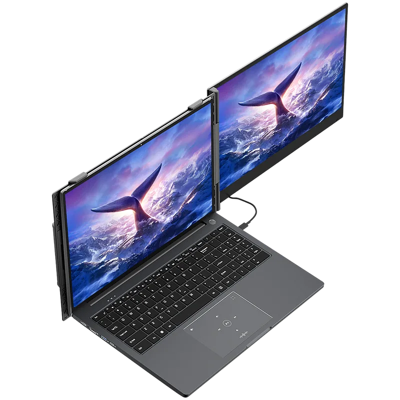 Portable monitor Blackview SCM6 Single Screen 14inch 1920×1080 16:9 LCD 60Hz IPS 178 USB-C 3.1×3 for 13-17.3 inch laptops 332x207x15.6mm Grey Black