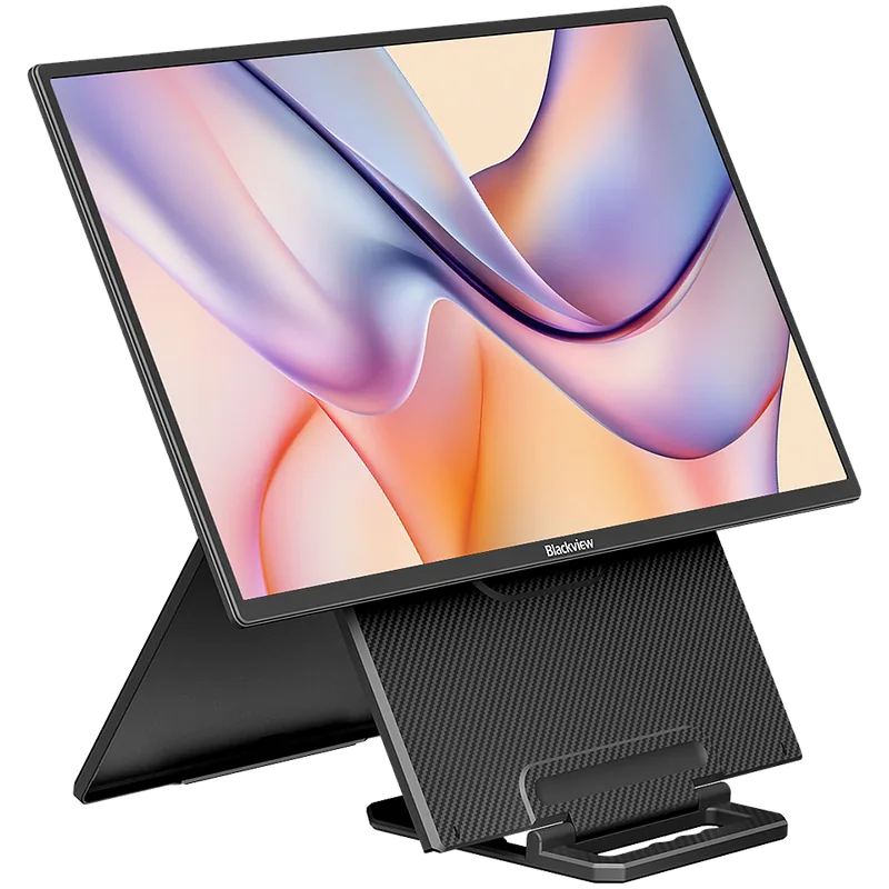 Portable monitor Blackview Table 10 LCD Monitor IPS FHD 23.8inch 1920×1200 16:9 LCD 100Hz 178 USB-C 3.1×2 Full 1xminiHDMI 312x237x32.8mm Plug into Laptop, PC, Game Console, and More, Plug & Play Black
