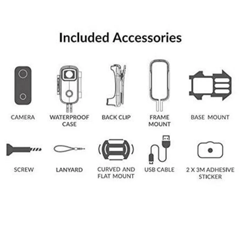 SJCam C100 Mini HD Action Thumb Waterpfoof 30m Camera Magnetic body Wi-Fi Live Mode Yellow