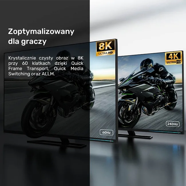 Unitek przewód 8K LUX HDMI 2.1 oplot 1M