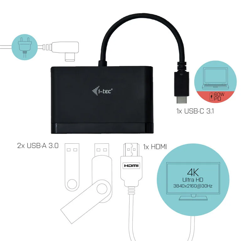 i-tec C31DTPDHDMI draivilahtripaneel Must