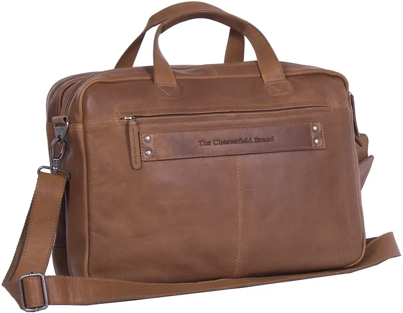 The Chesterfield Brand Ryan -sülearvutikott 17″ sülearvutile, konjak