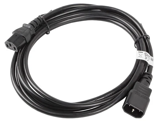 Lanberg CA-C13E-11CC-0030-BK power cable Black 3 m C13 coupler C14 coupler