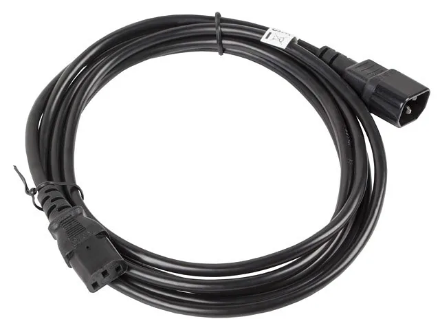 Lanberg CA-C13E-11CC-0030-BK power cable Black 3 m C13 coupler C14 coupler