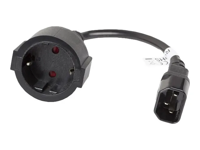 Lanberg, IEC 320 C14 to Schuko Adapter Cable for UPS, CA-C14E-10CC-0018-BK