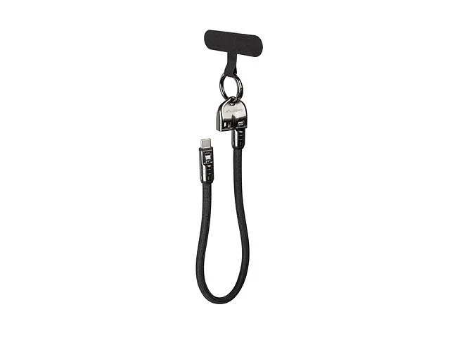 Lanberg USB-C M/M Lanyard/Keychain Cable, 0.3 m, 240 W, CA-CMCM-10LN-0003-BK