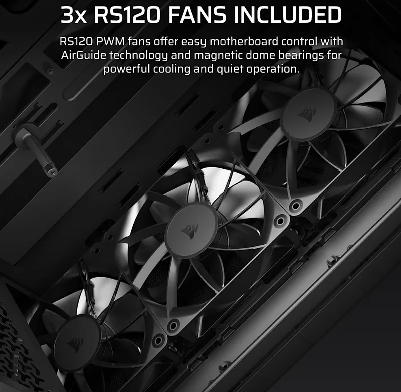 Corsair PC Case, 3200D RS, Smoke, Mid-Tower