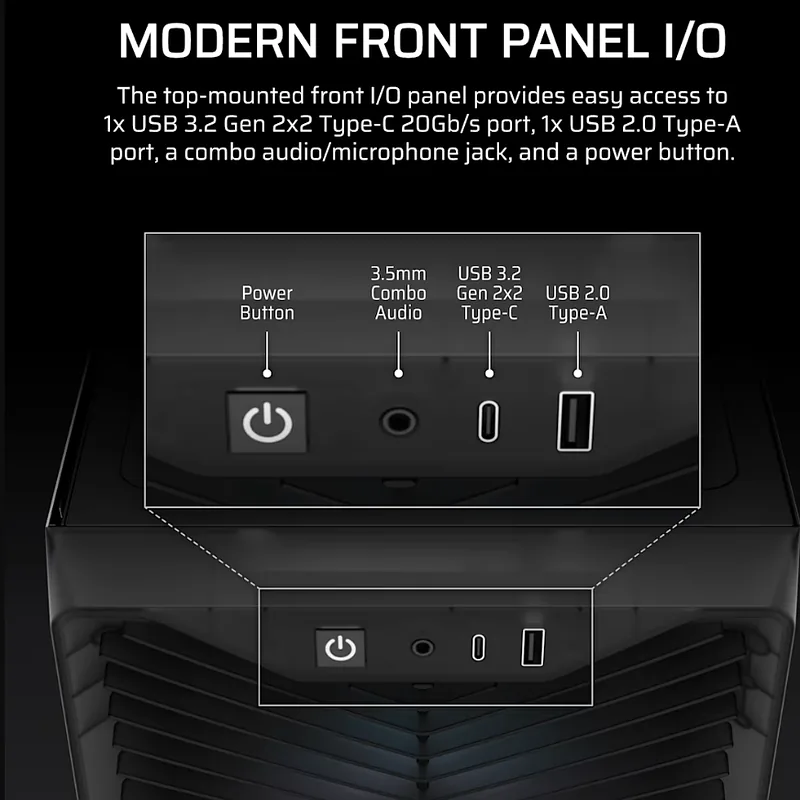Corsair PC Case, 3200D RS ARGB, Smoke, Mid-Tower
