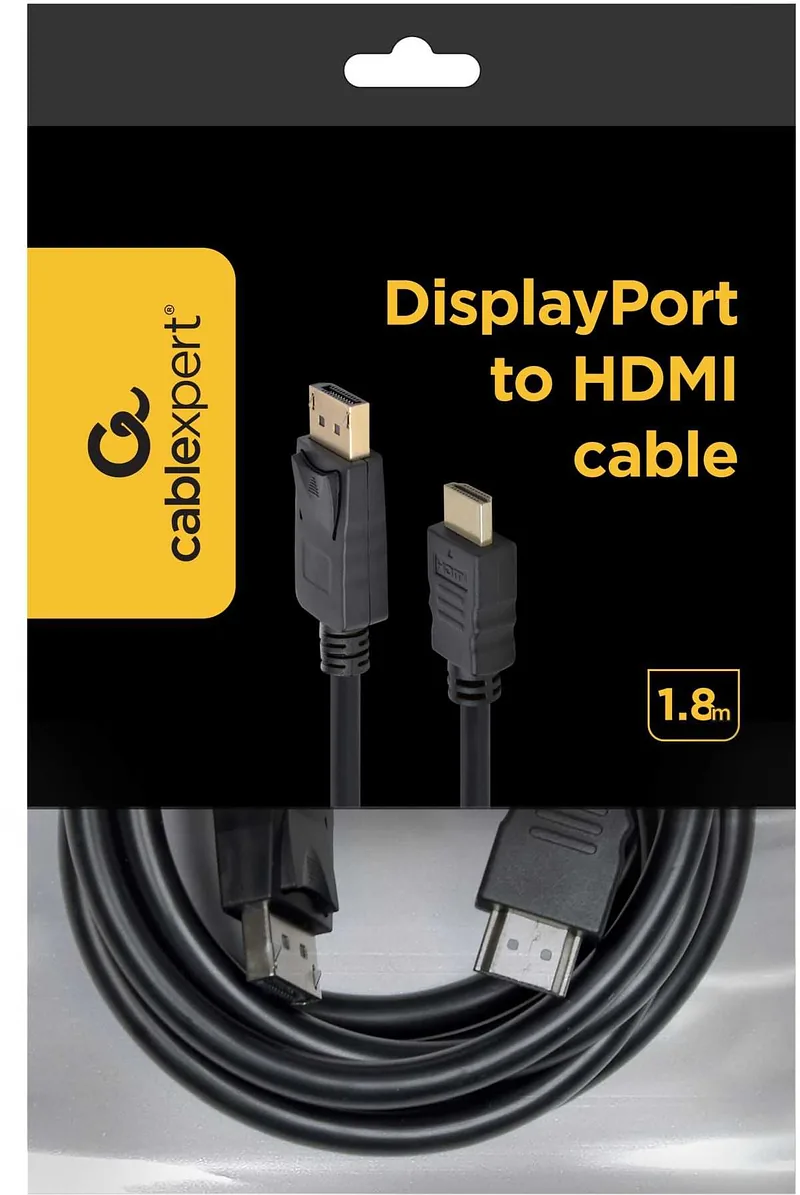 Gembird DisplayPort to HDMI 1.8m Black CC-DP-HDMI-6
