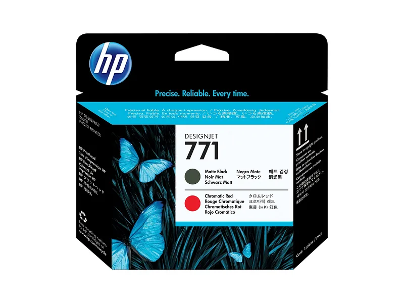 HP 771 Matte Black/Chromatic Red DesignJet Printhead trükipea Termotindiprinter