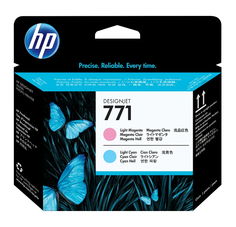 HP 771 Light Magenta/Light Cyan DesignJet Printhead trükipea Termotindiprinter