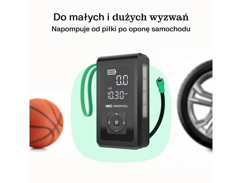 Green Cell CJSGC03 power bank Lithium-Ion (Li-Ion) 8000 mAh Black, Light Green