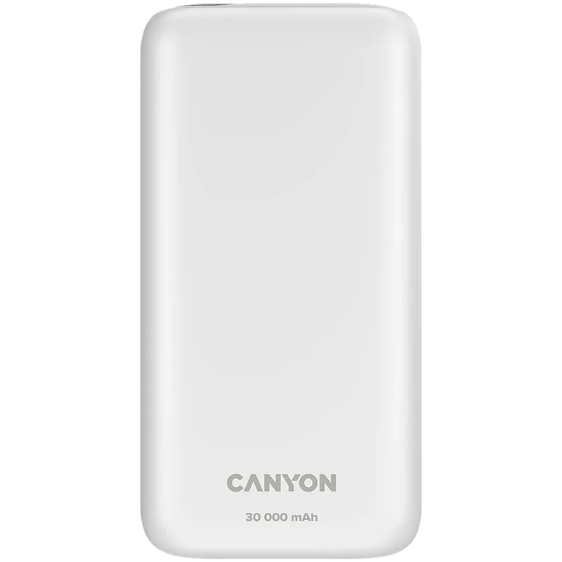 Canyon Powerbank PB-301 LED 30000 mAh PD 20W QC 3.0 biały