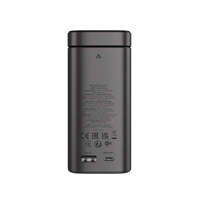 Canyon OnPower 150 15000 mAh Aluminium Qi2 magnetyczny grafitowy
