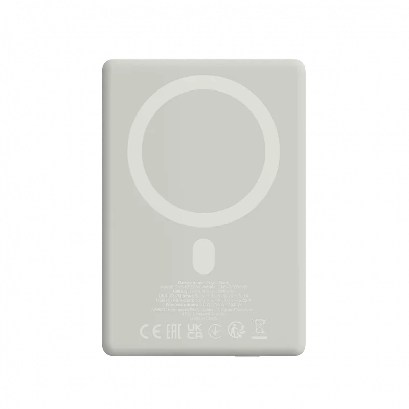 Canyon OnPower 500 PD20W 5000 mAh auminium magnetyczny szary