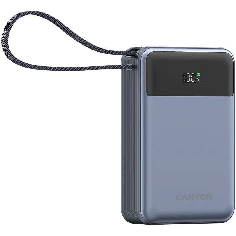 Canyon OnPower 600 z wbudowanym kablem 20000 mAh PD65W grafitowy