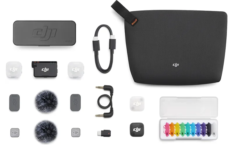 DJI Mic Mini 2, kaks saatjat + vastuvõtja + laadimiskarp