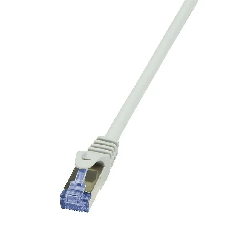 LogiLink kat.6a S/FTP 0.5m szary pozłacane końcówki