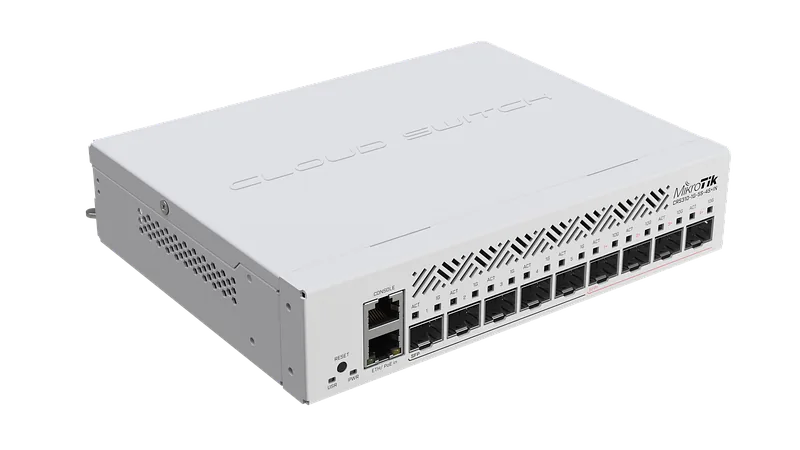 MikroTik, Cloud Router Switch, CRS310-1G-5S-4S+IN, No Wi-Fi, 10/100/1000 Mbit/s, Ethernet LAN (RJ-45) ports 1, Mesh Support No, MU-MiMO No, No mobile broadband