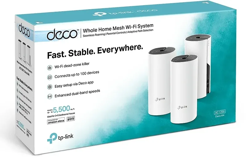 TP-LINK Deco M4 WiFi -võrguvõrk, 3 komplekti